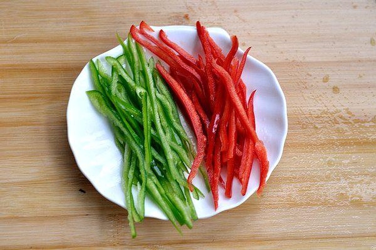 红椒丝特写