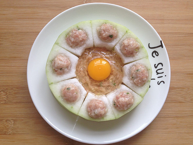冬瓜酿肉成品特写