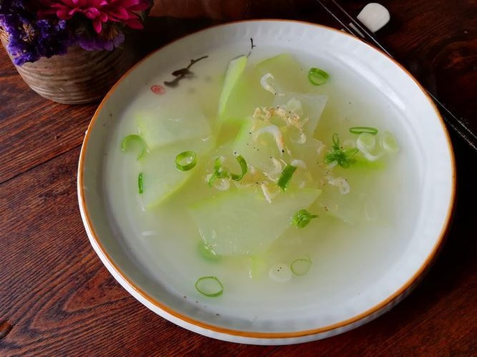 肉末冬瓜与米饭搭配图