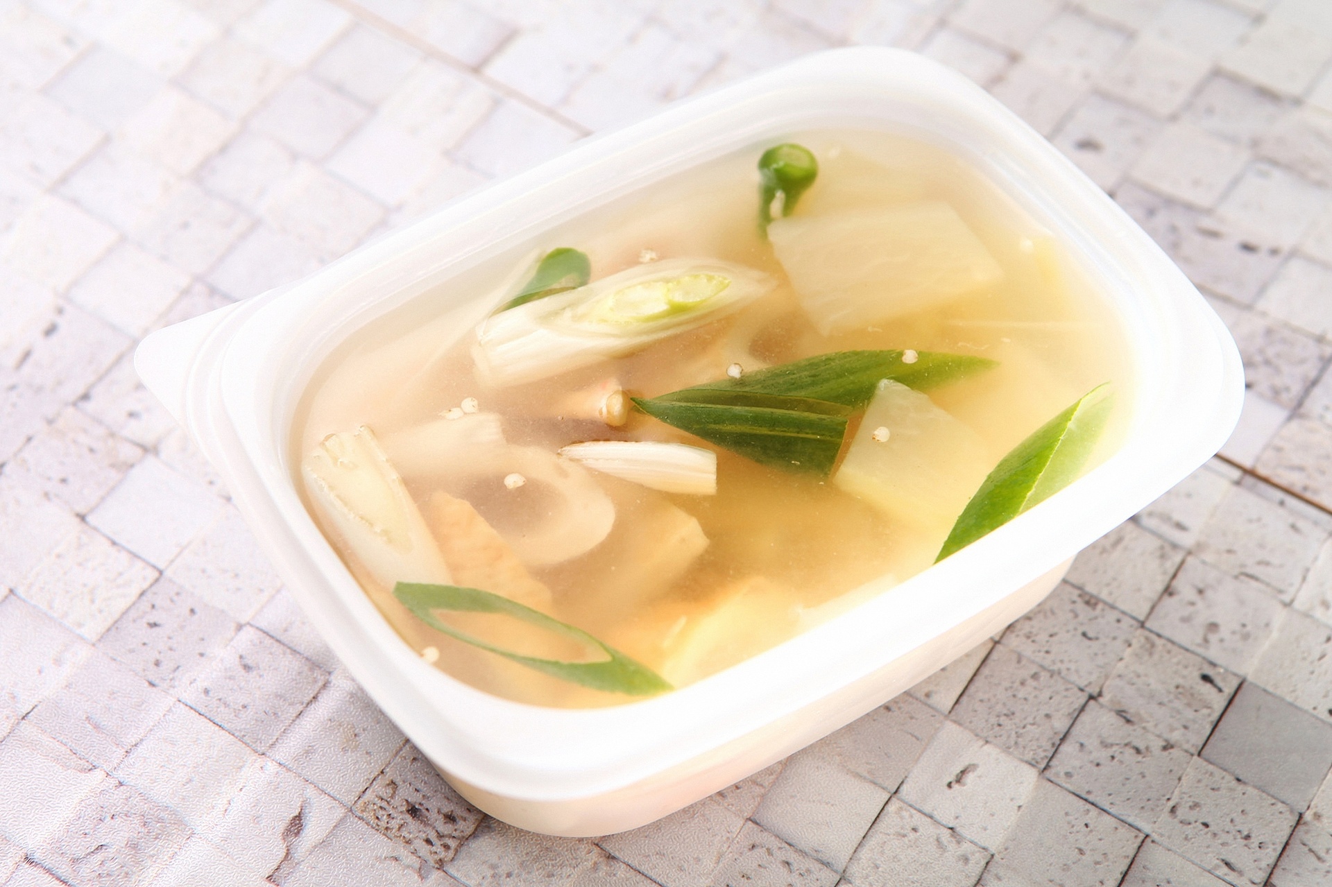羽衣甘蓝味噌汤特写