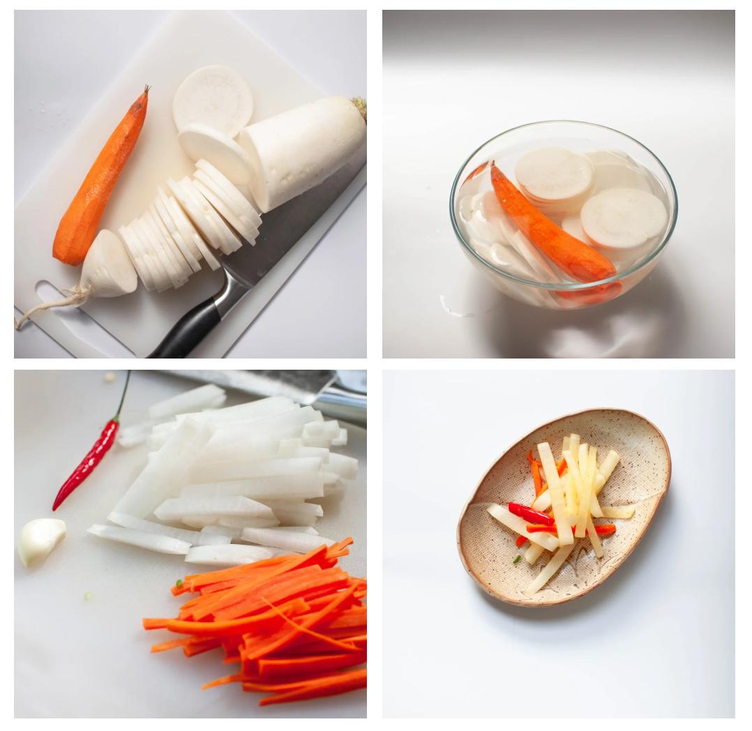 红皮萝卜腌制过程示意图