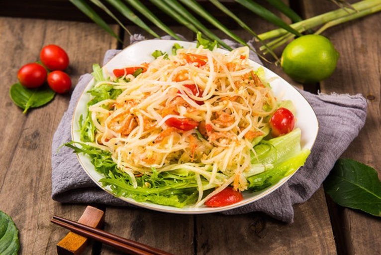 木瓜柠檬沙拉成品展示