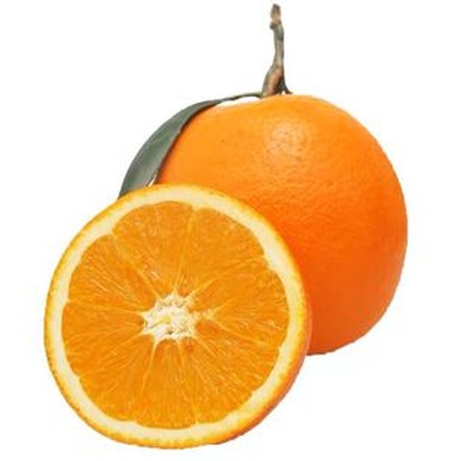 橙子果肉横切面显示局部黑色斑点与条纹