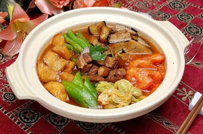 花芸豆炖制菜肴成品展示