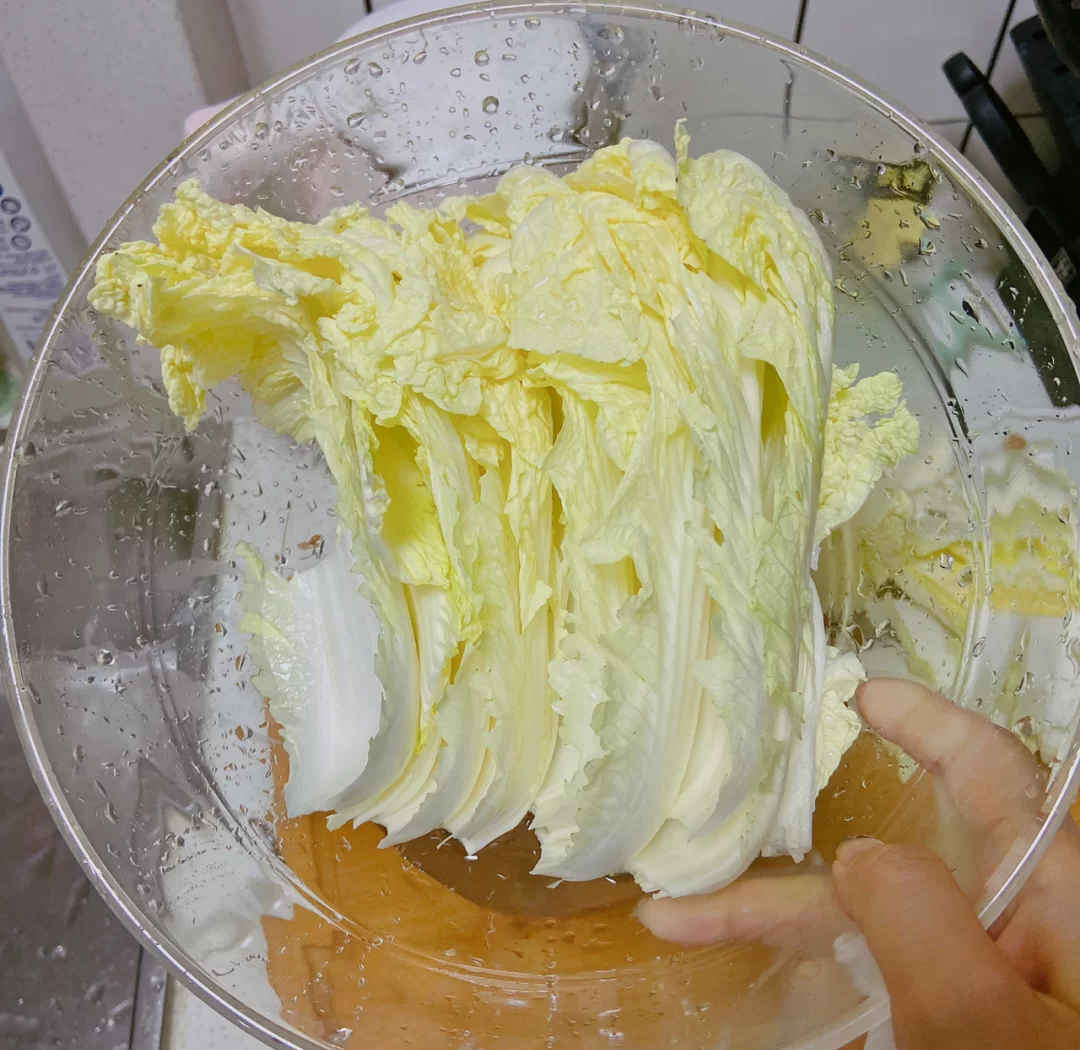 油菜清洗与粉条泡发过程