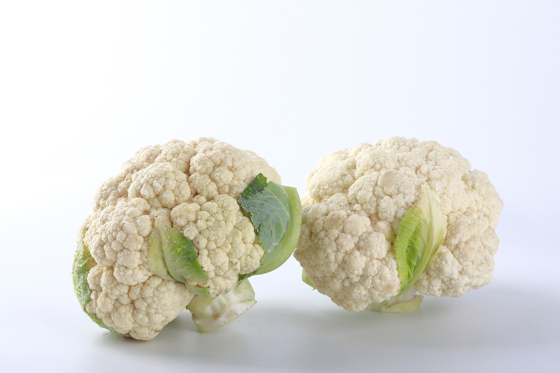 菜花发绿的对比图