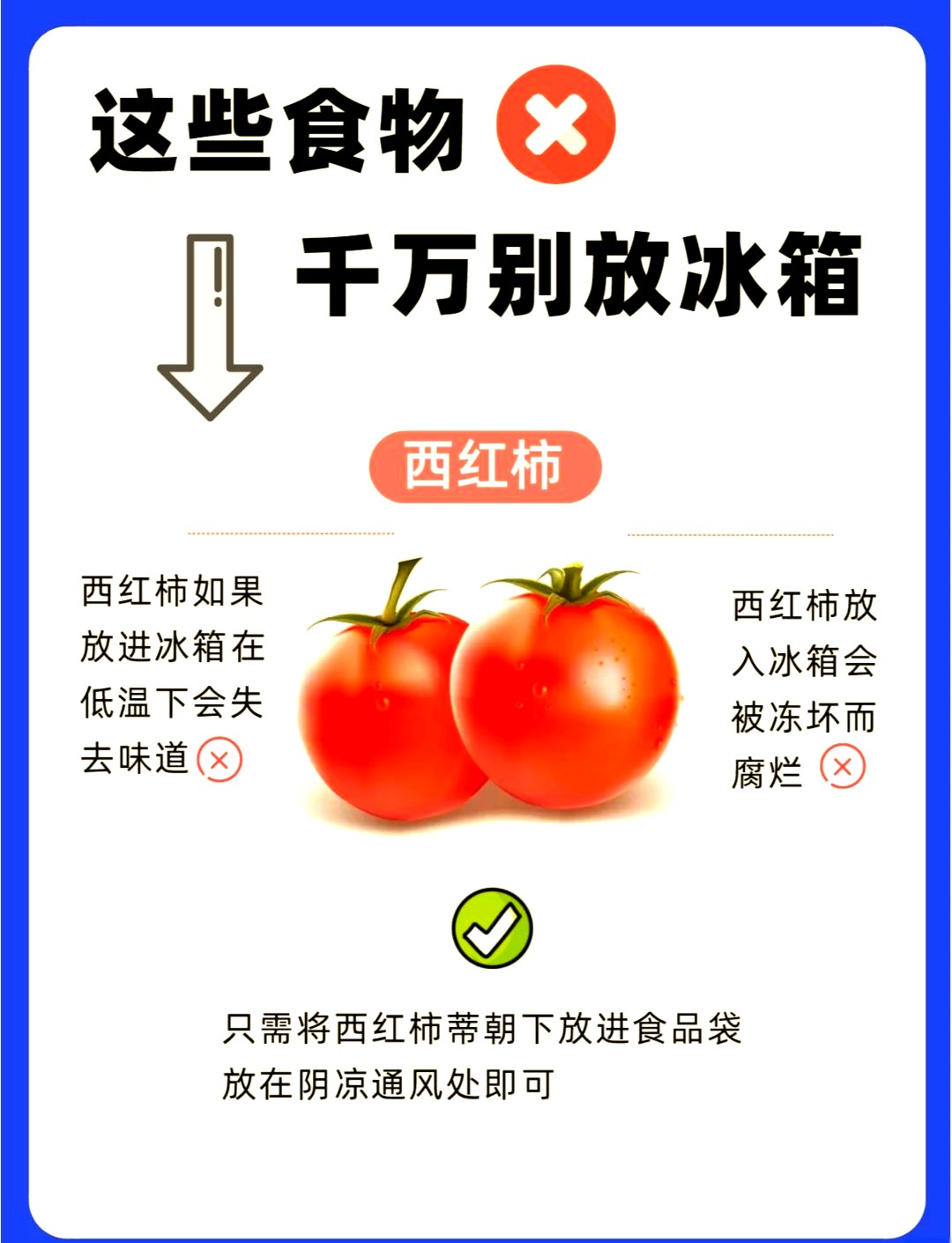 新鲜西红柿与冷冻西红柿对比图