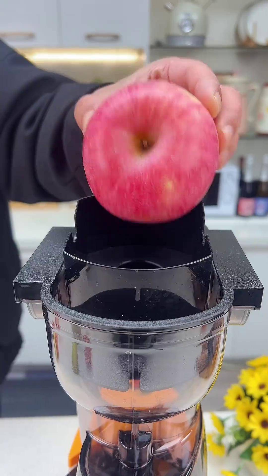 家庭自制苹果汁过程