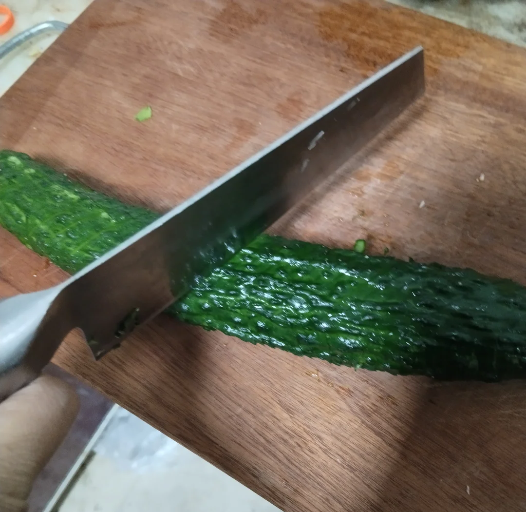 苦瓜切片焯水过程示意图