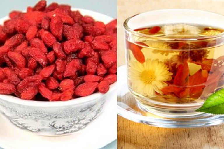 枸杞与野菊花泡水图