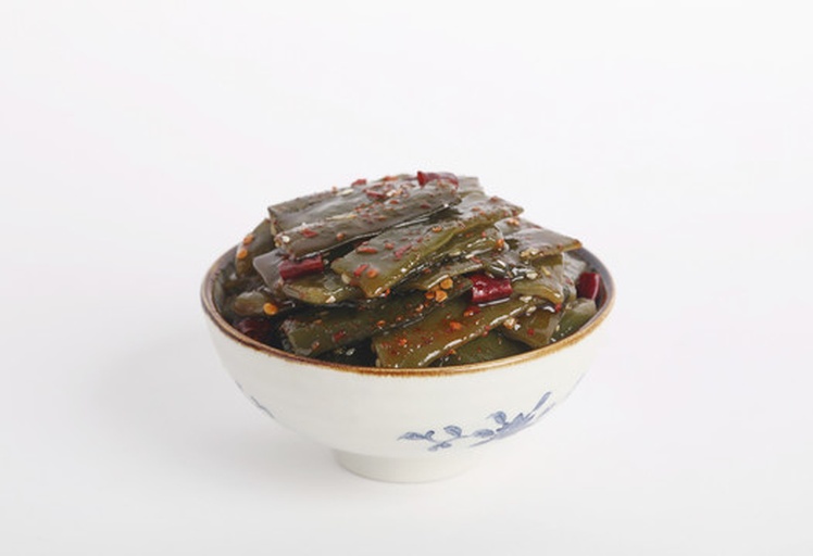 蒜蓉辣炒海带丝特写图