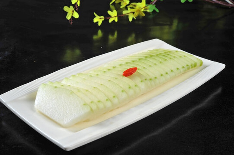 东瓜菜肴摆盘展示