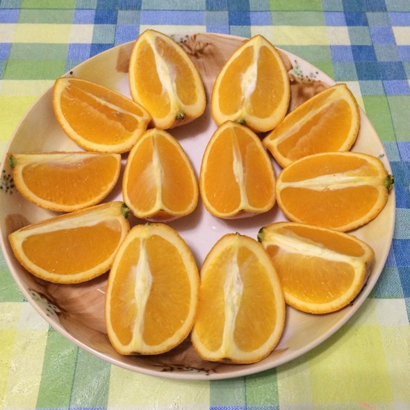 新鲜橙子与柠檬切片摆盘,准备煮制 新鲜橙子与柠檬切片摆盘