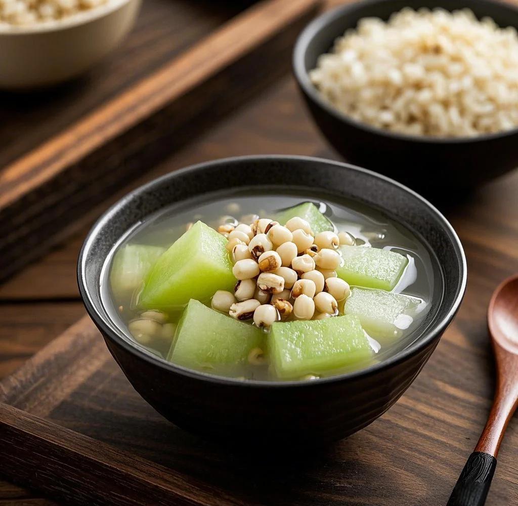 干辣椒与冬瓜、薏米等食材搭配的健康食谱示意图 干辣椒与其他食材搭配的示意图