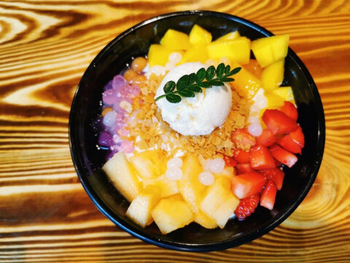 南红荔枝冰甜品搭配图