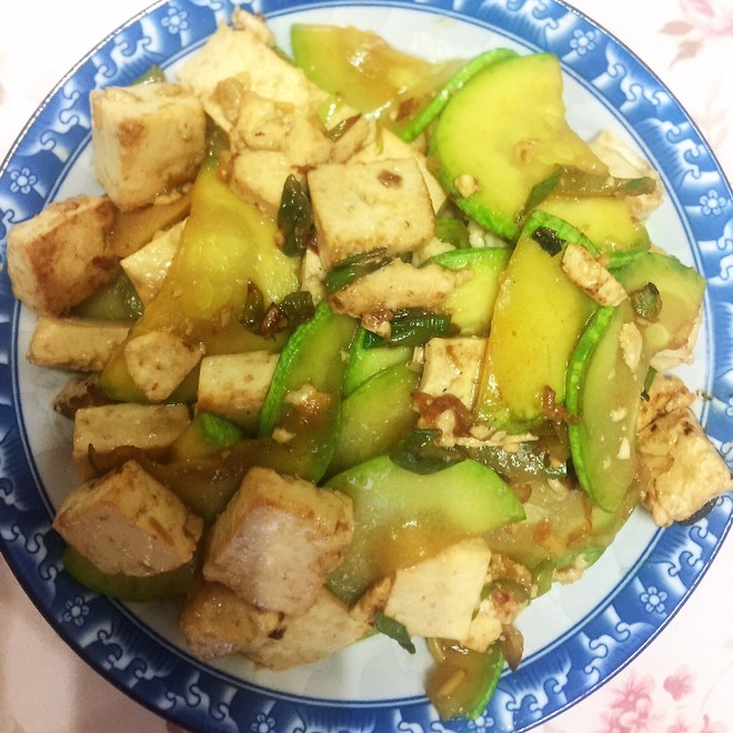 丝瓜与豆腐搭配图