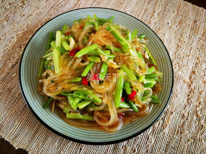 山芹拌粉丝成品图