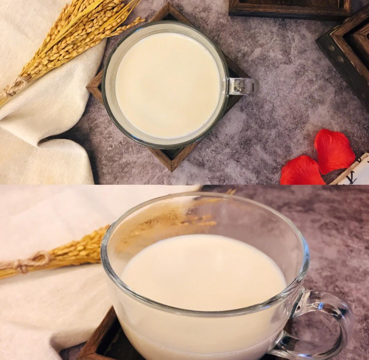 不同口味豆浆展示