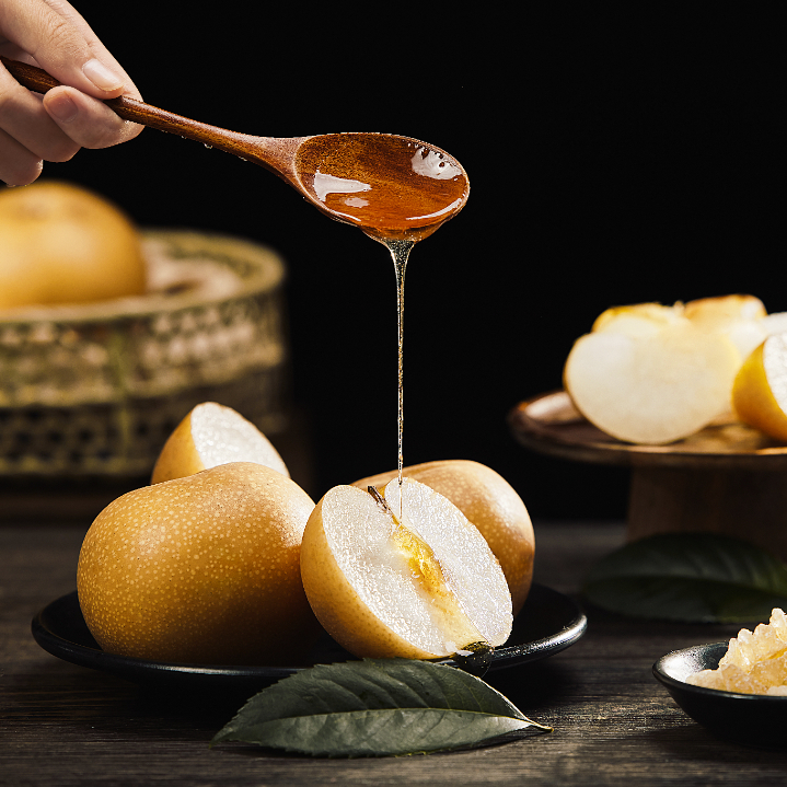 鸭梨蜂蜜水成品图