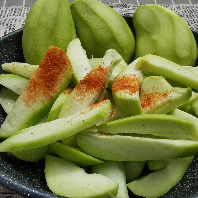 青芒果凉拌菜成品图