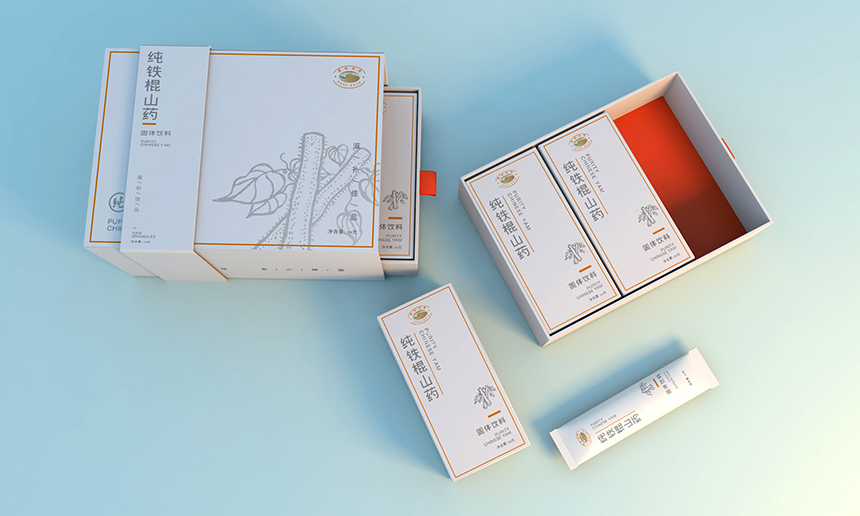 正宗垆土铁棍山药礼盒包装与烹饪场景组合图