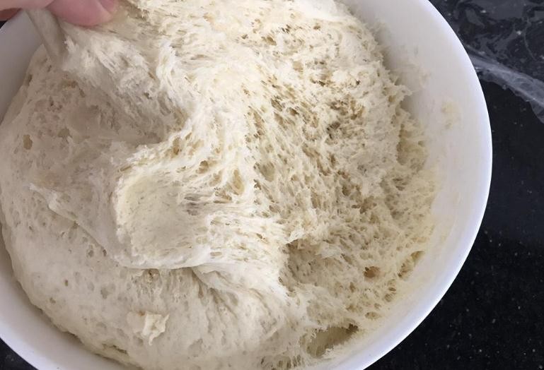 中华寿桃面团发酵完成