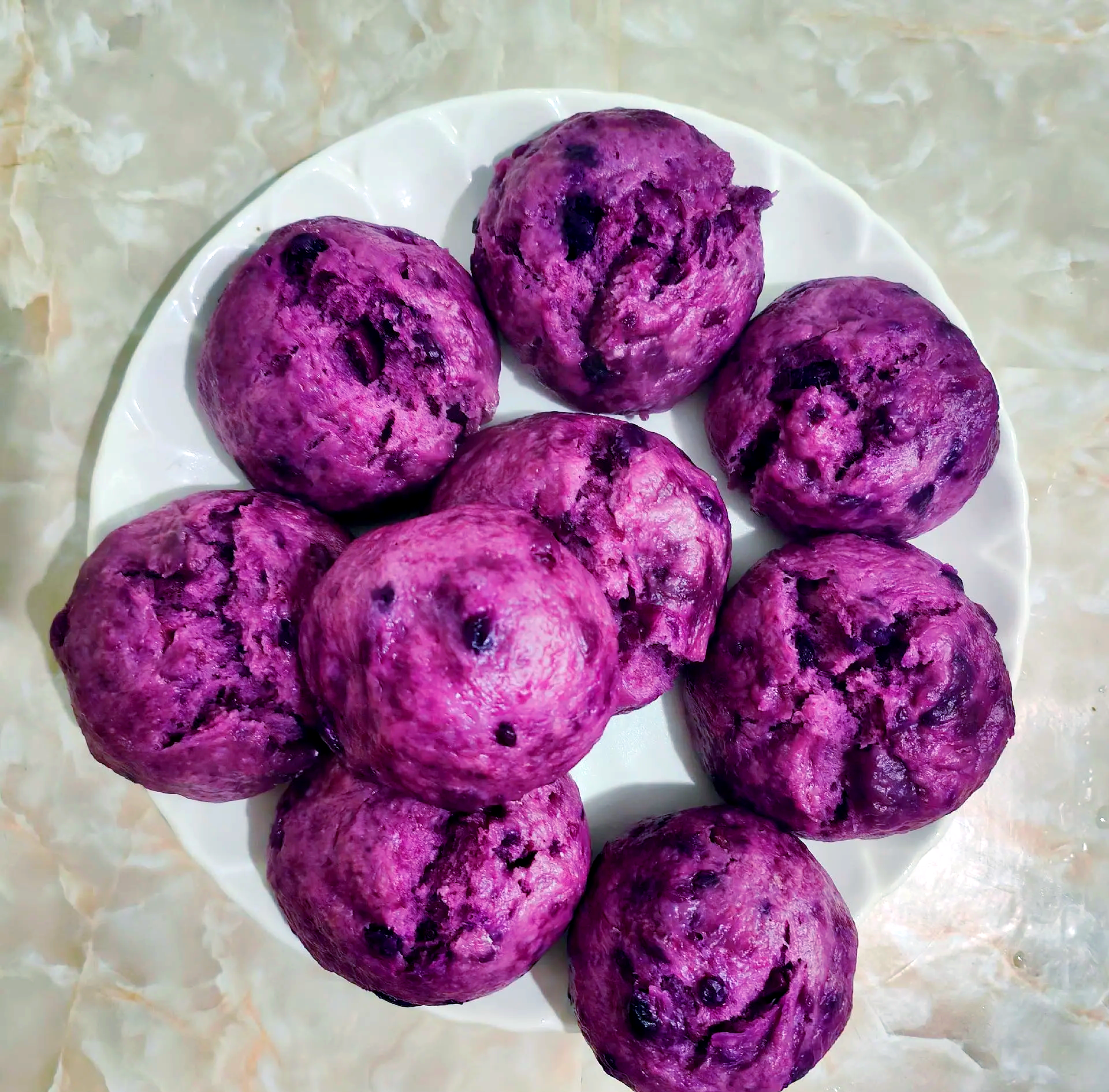 紫薯包特写