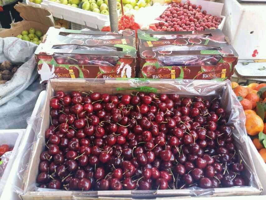 樱桃营养成分柱状图