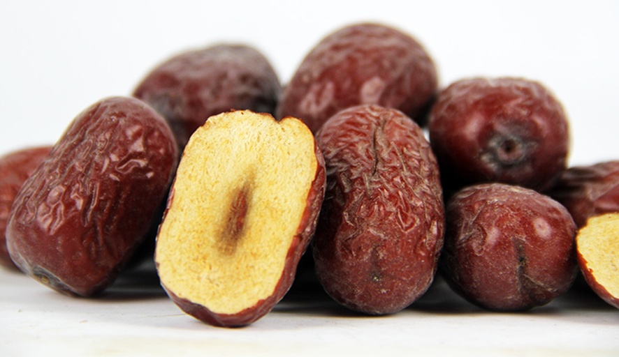 切开的长枣横截面特写