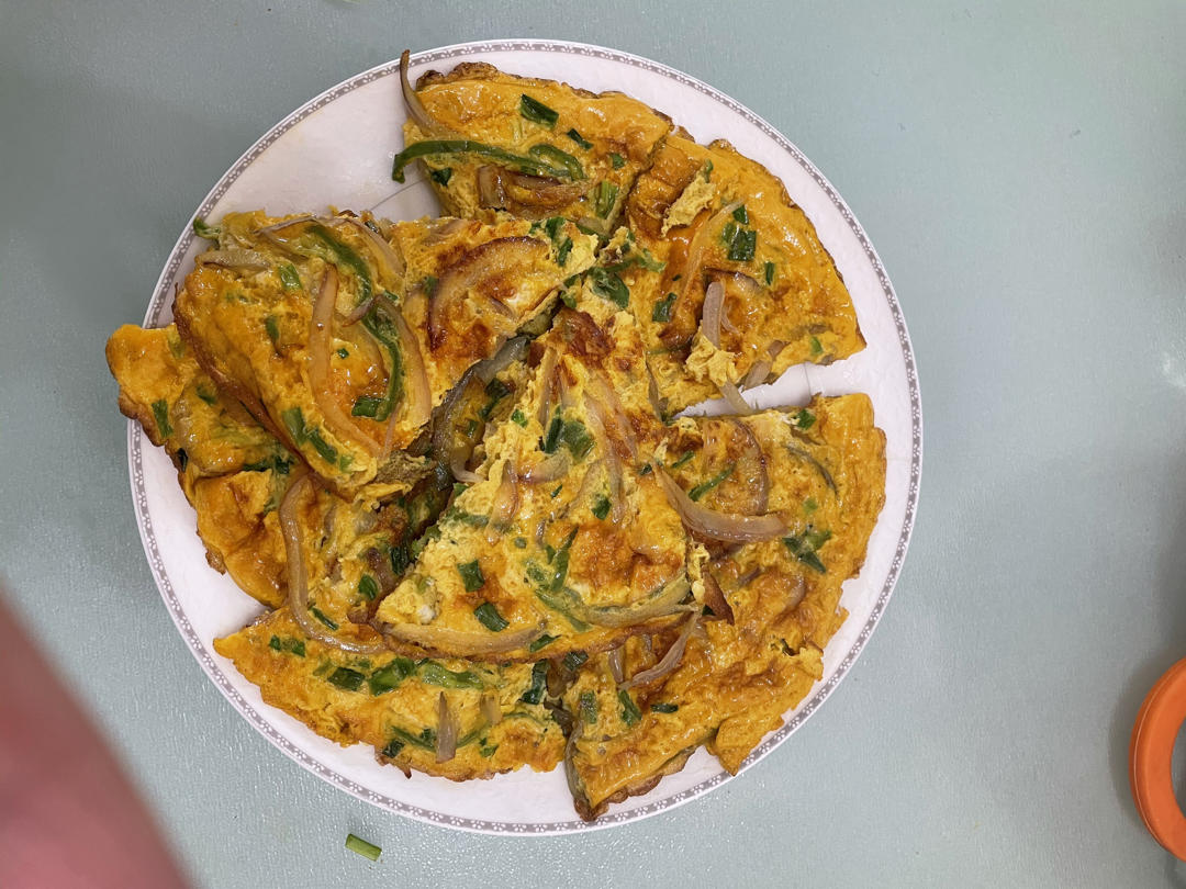 香菜煎蛋饼成品展示