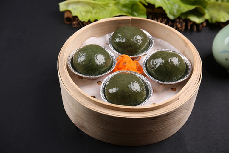 麻糍菜制作清明粿过程