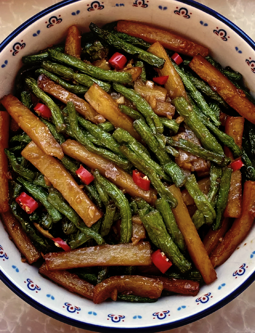 干煸豆角成品图