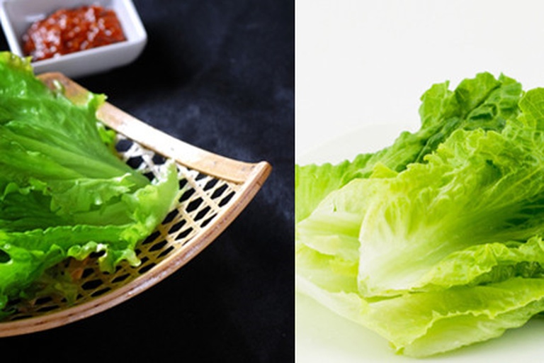 生菜与芥菜的不同烹饪方式展示,如生菜沙拉与芥菜炒肉 生菜与芥菜在餐桌上不同做法展示