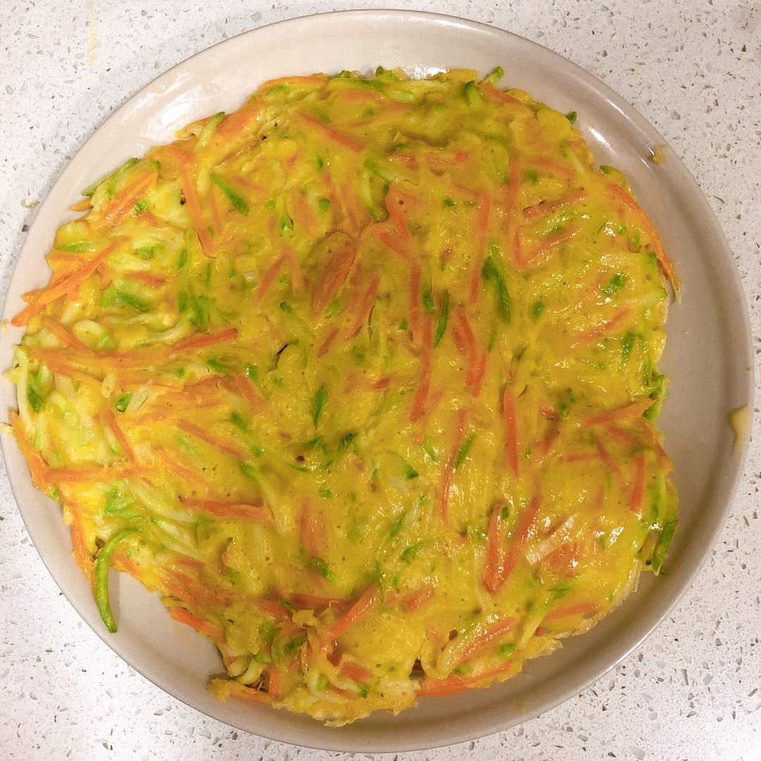 红皮萝卜丝煎饼特写