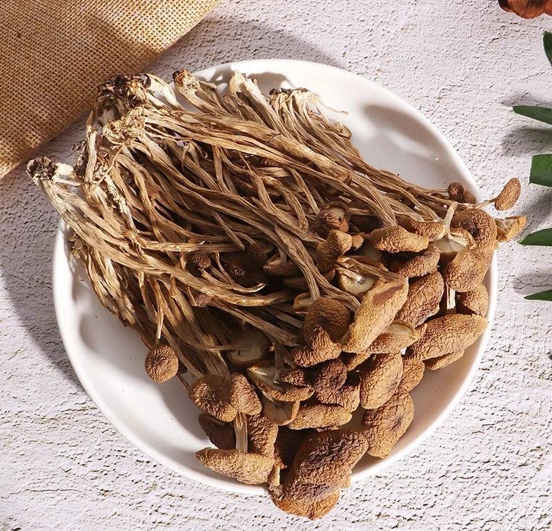 干香菇表面清洁过程特写