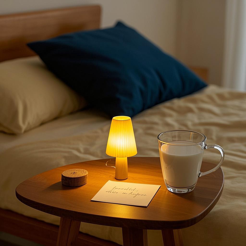 温馨的睡前饮品场景