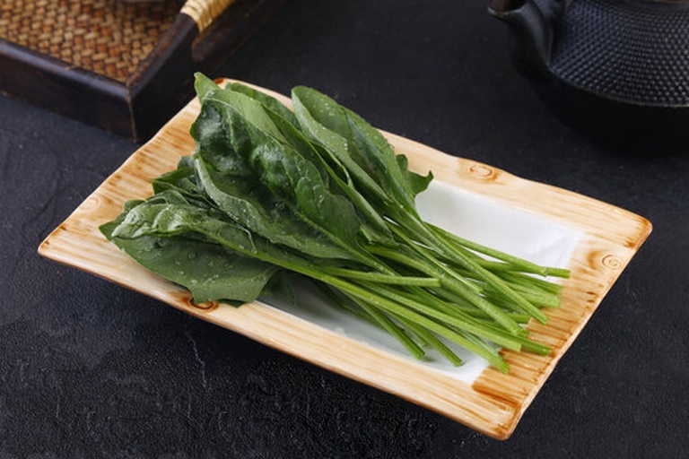 菠菜与折耳根的实物对比图