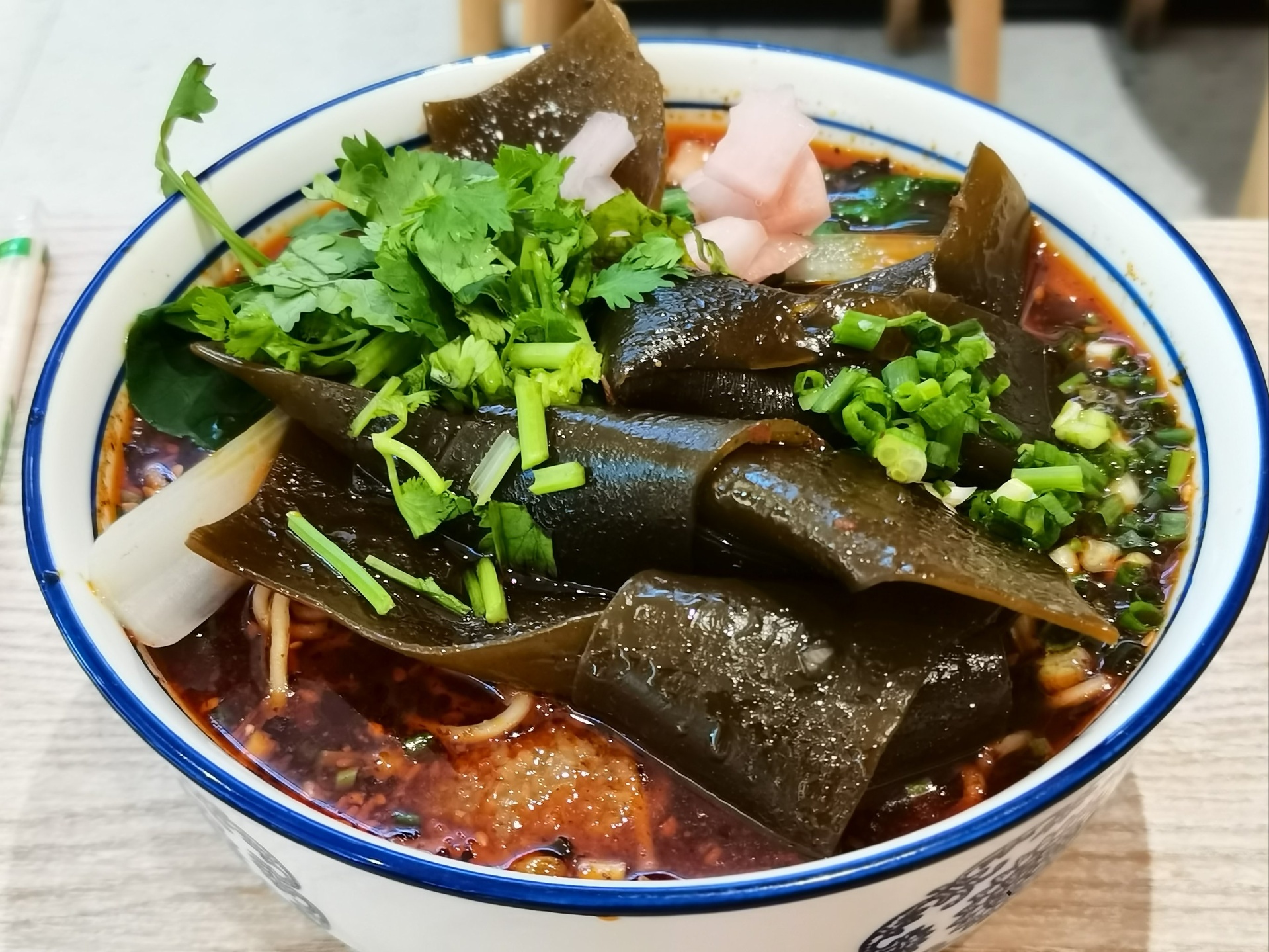 海鲜姜汤面成品展示