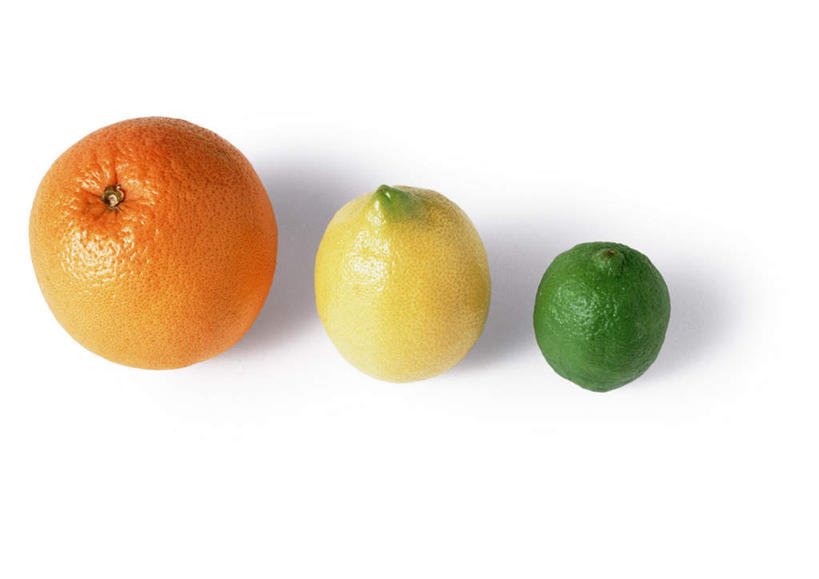 黄金贡柚与其他柑橘对比图