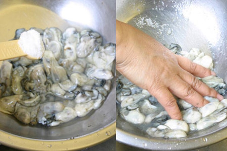 太平洋牡蛎专业开壳技术示范:强调保留消化腺(黑边)以获取全部牛磺酸,避免刀具接触壳内壁以防锌污染,体现食材处理对营养留存的关键影响 专业厨师用牡蛎刀开启太平洋牡蛎全过程:特写刀尖撬开韧带、完整剥离闭壳肌、保留足部黑边(消化腺)的标准化操作