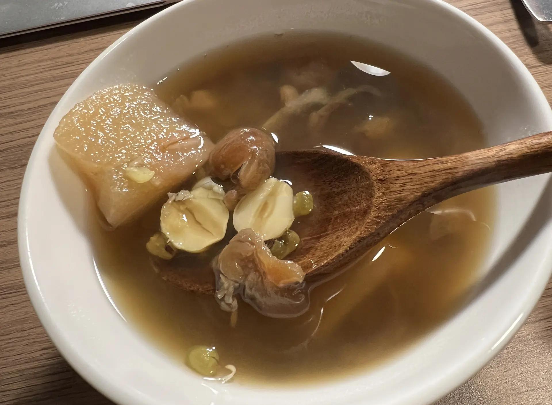 龙眼与绿豆汤搭配示意图