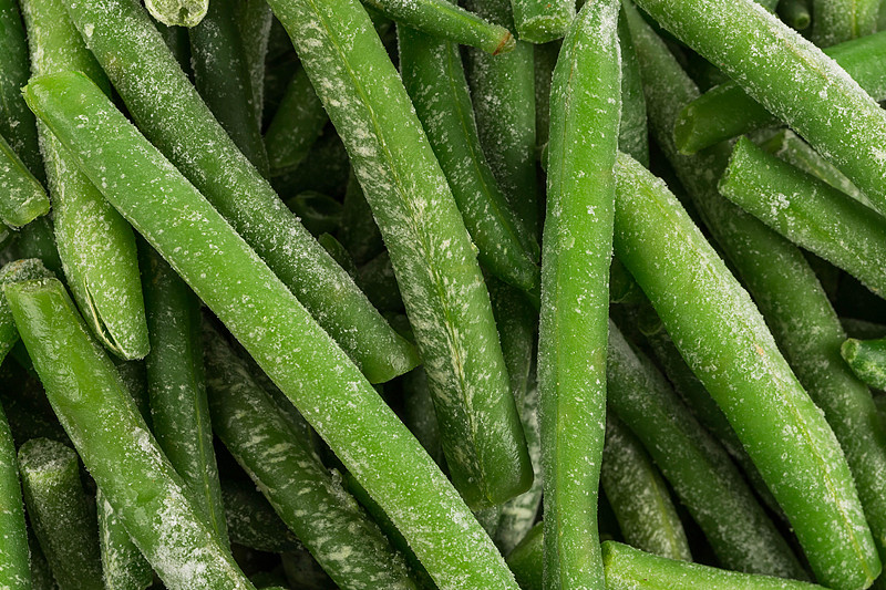 冷冻荷兰豆与新鲜荷兰豆对比图