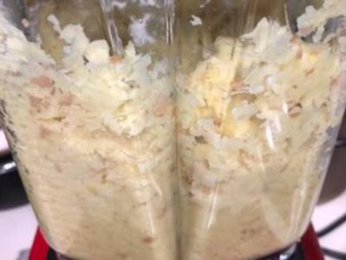 寿桃果泥搅拌过程图