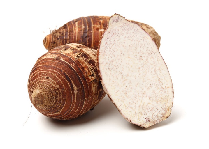 切开的芋头横截面特写