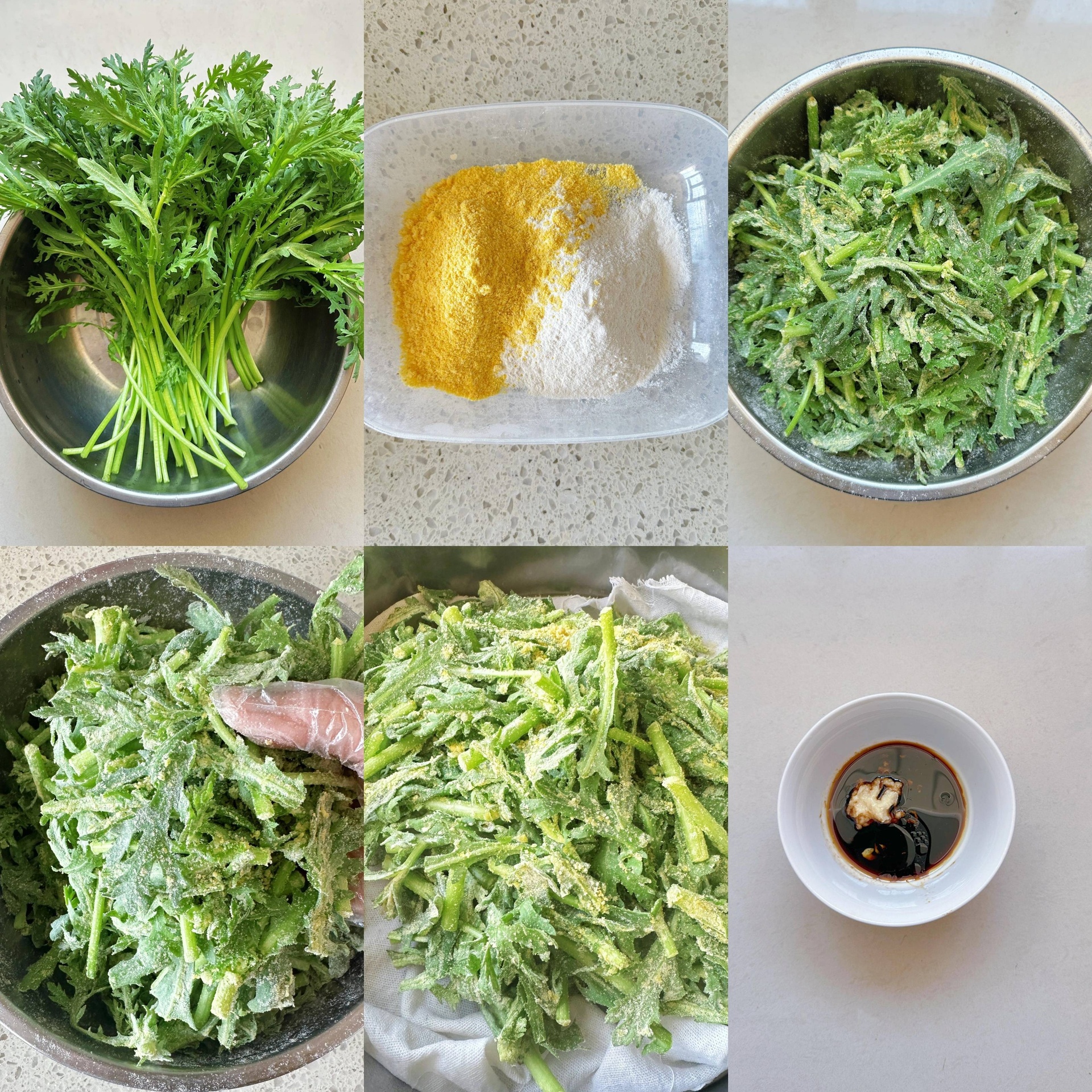 野菜馅菜制作过程