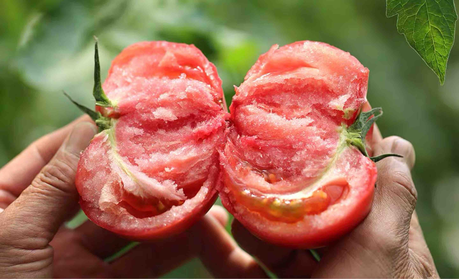 显微结构示意图风格的西红柿解剖图