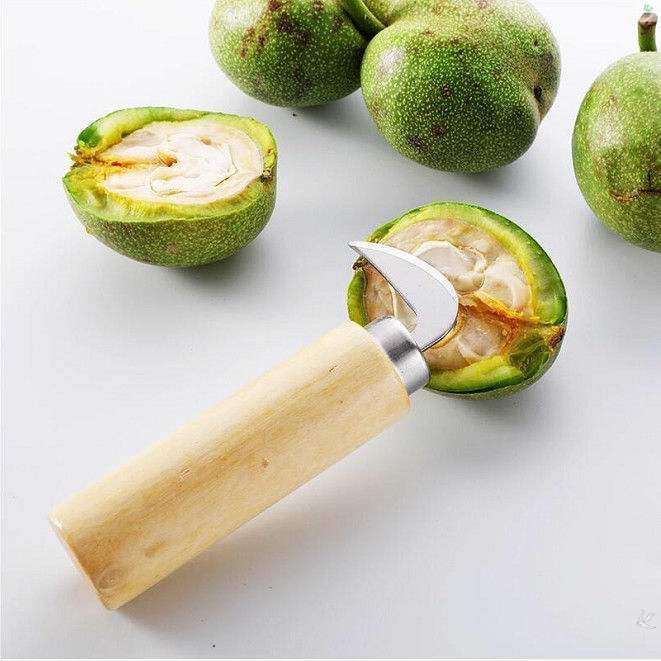 青皮核桃去皮与清洗示意图