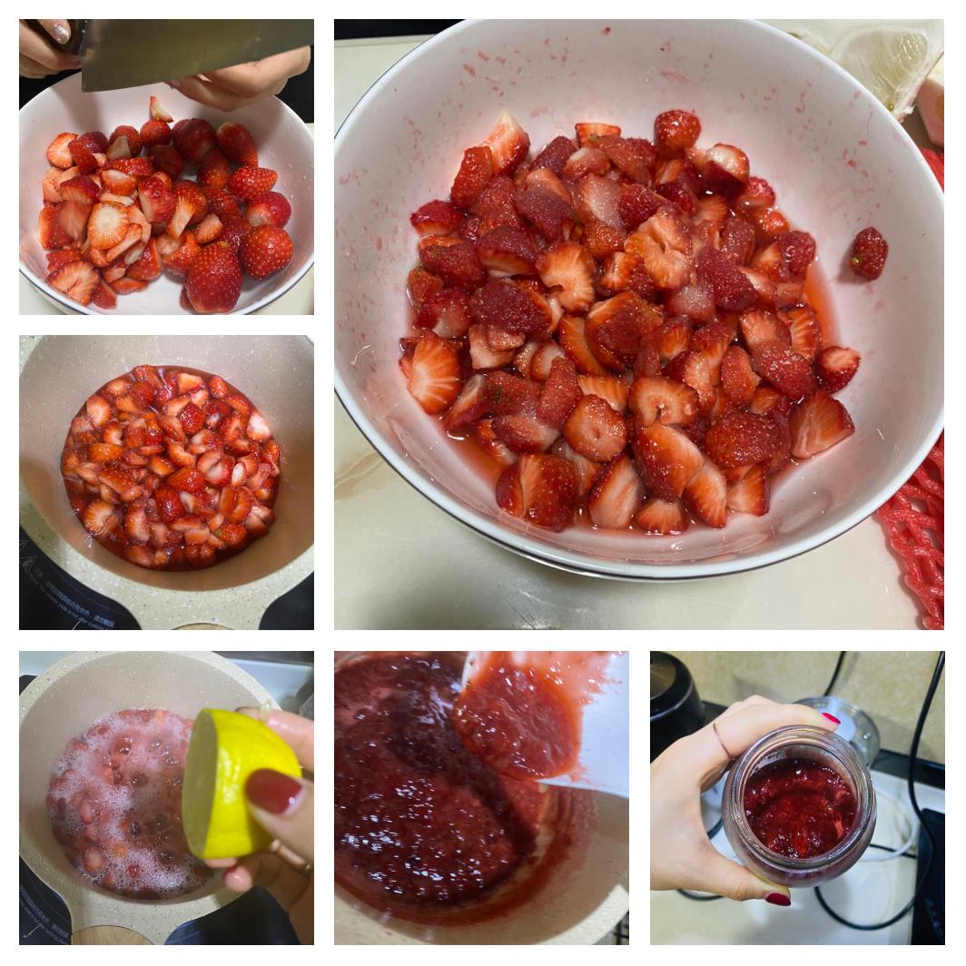 草莓果酱制作过程