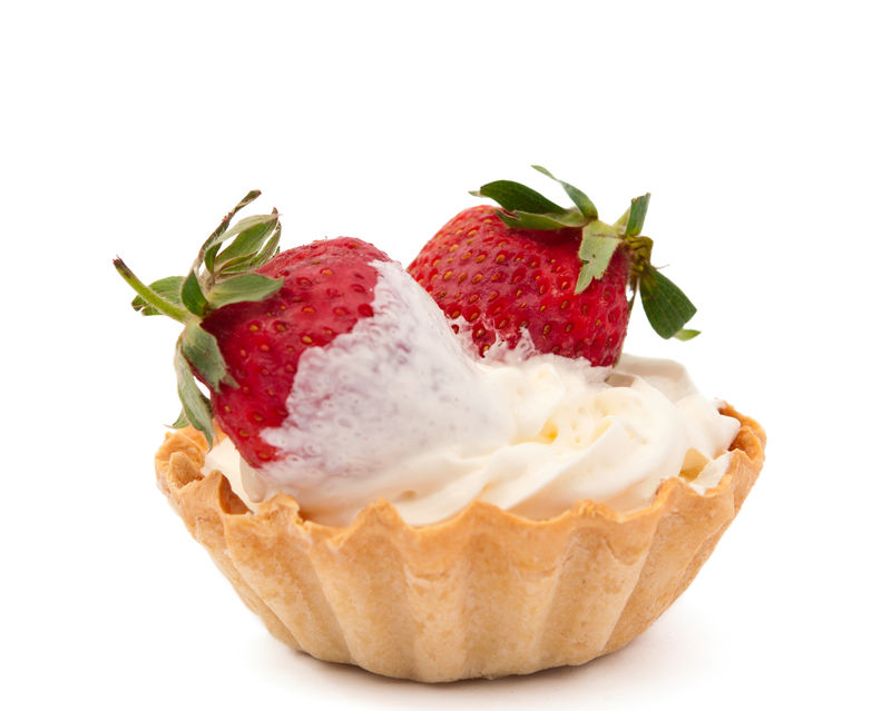 草莓奶油蛋挞烘烤过程