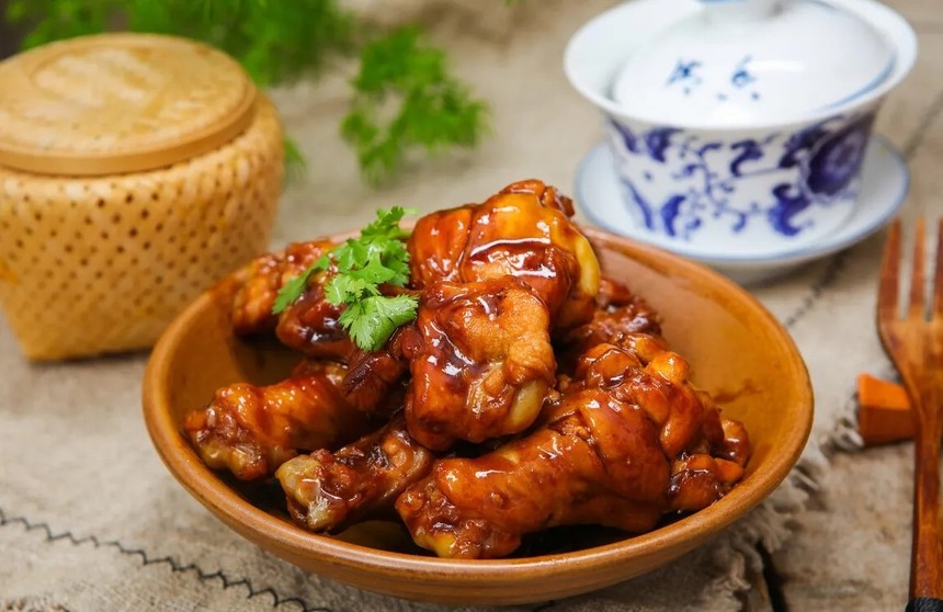 白梨汽水炖鸡翅成品图